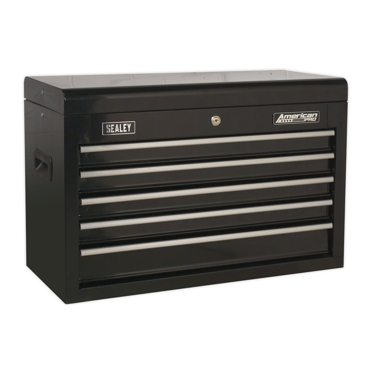 Topchest 5 Drawer with Ball Bearing Slides - Black