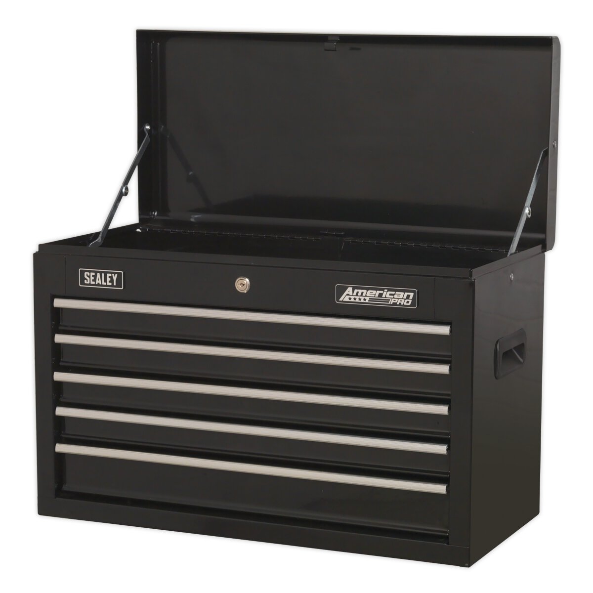 Topchest 5 Drawer with Ball Bearing Slides - Black