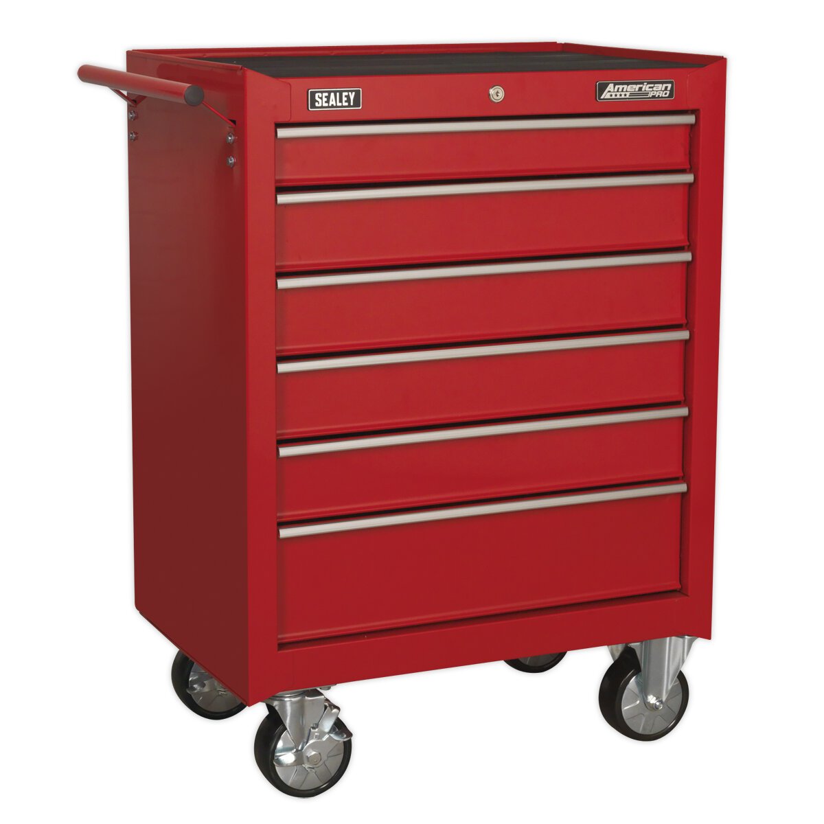 Rollcab 6 Drawer with Ball Bearing Slides - Red