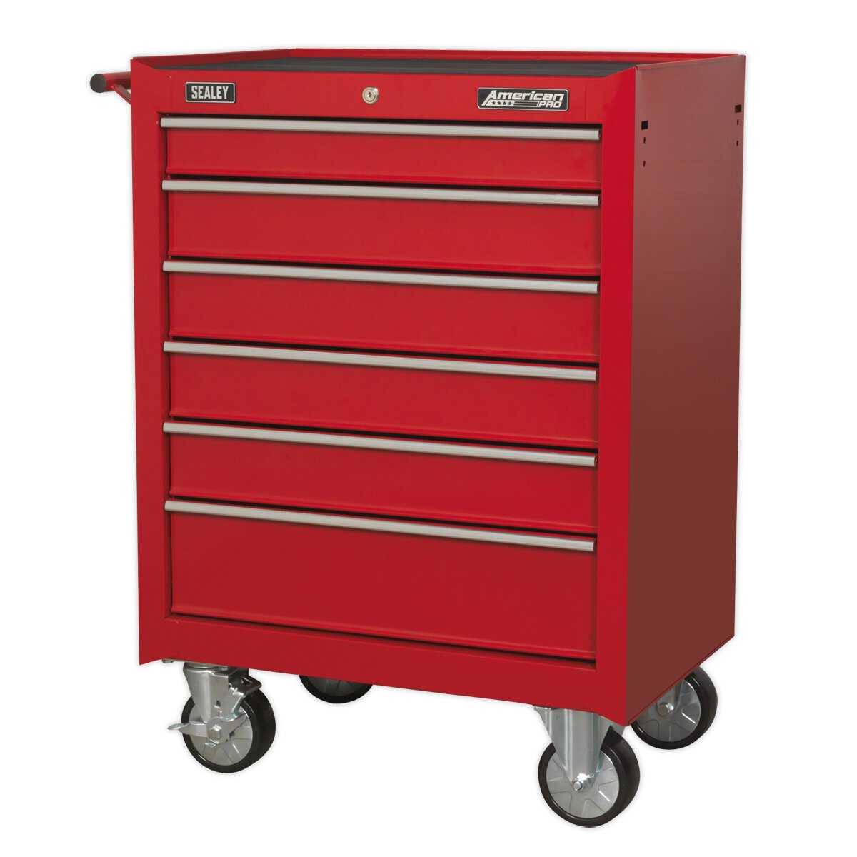 Rollcab 6 Drawer with Ball Bearing Slides - Red