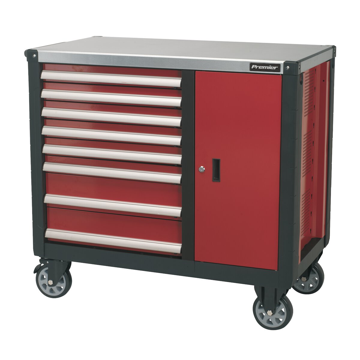 Mobile Workstation 8 Drawer with Ball Bearing Slides