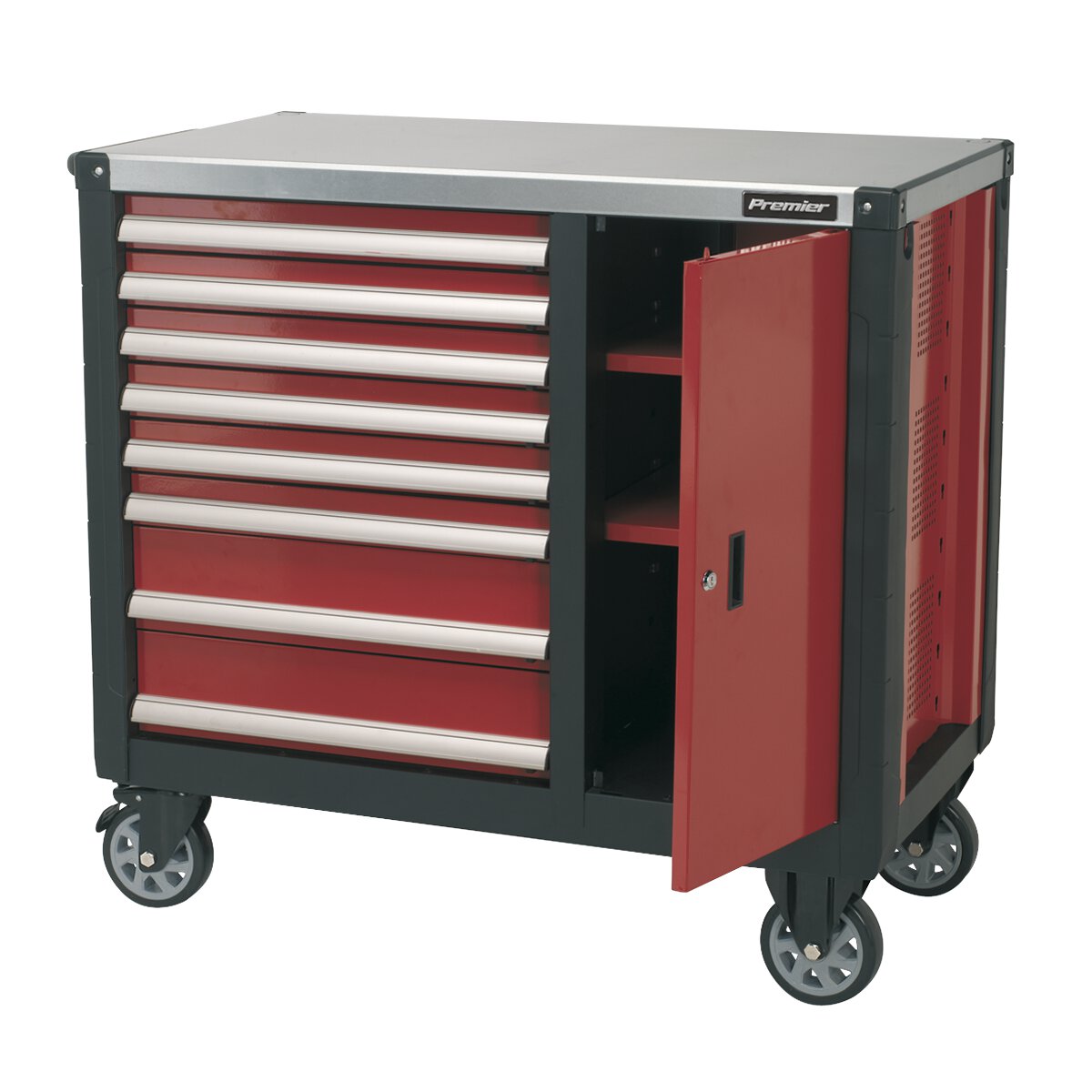 Mobile Workstation 8 Drawer with Ball Bearing Slides
