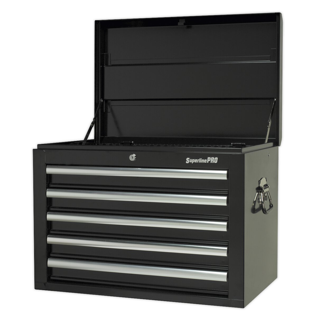 Topchest 5 Drawer with Ball Bearing Slides - Black