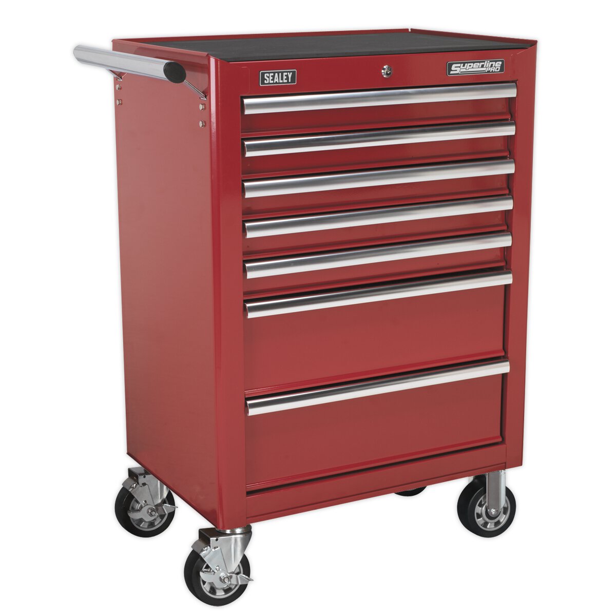 Rollcab 7 Drawer with Ball Bearing Slides - Red