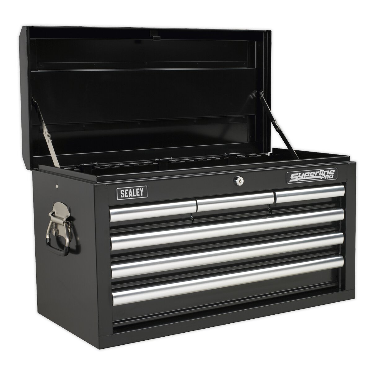 Topchest 6 Drawer with Ball Bearing Slides - Black