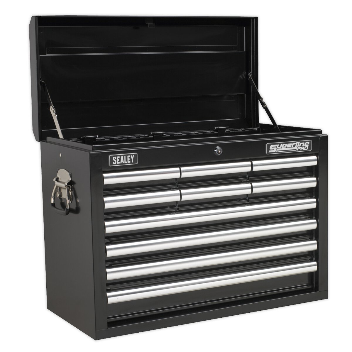 Topchest 10 Drawer with Ball Bearing Slides - Black