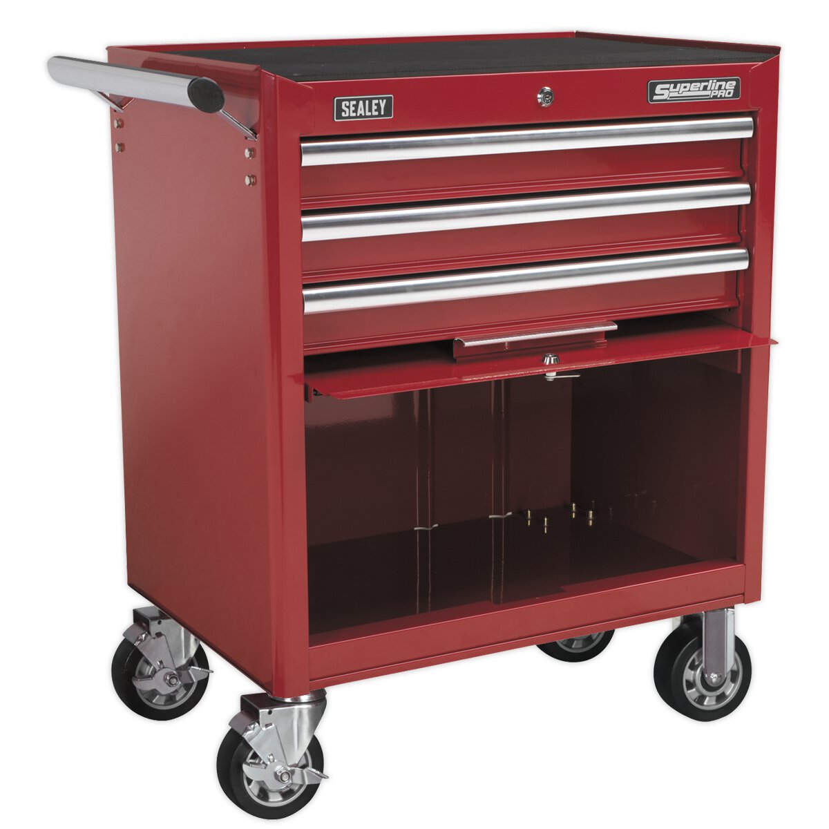 Rollcab 3 Drawer with Ball Bearing Slides - Red