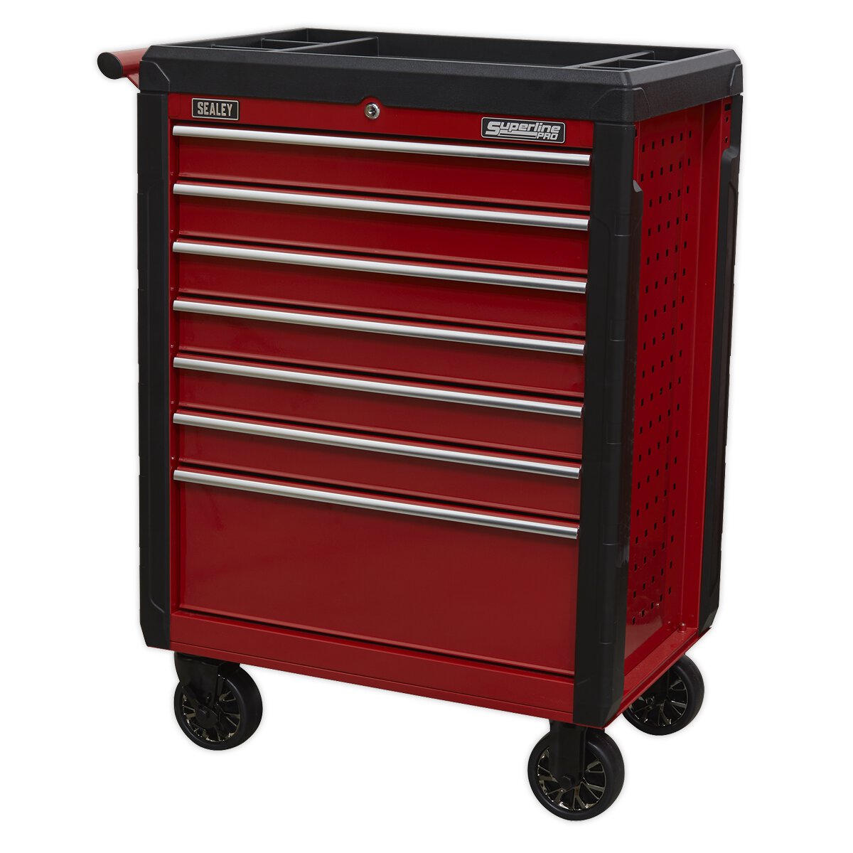 Rollcab 7 Drawer with Ball Bearing Slides - Red
