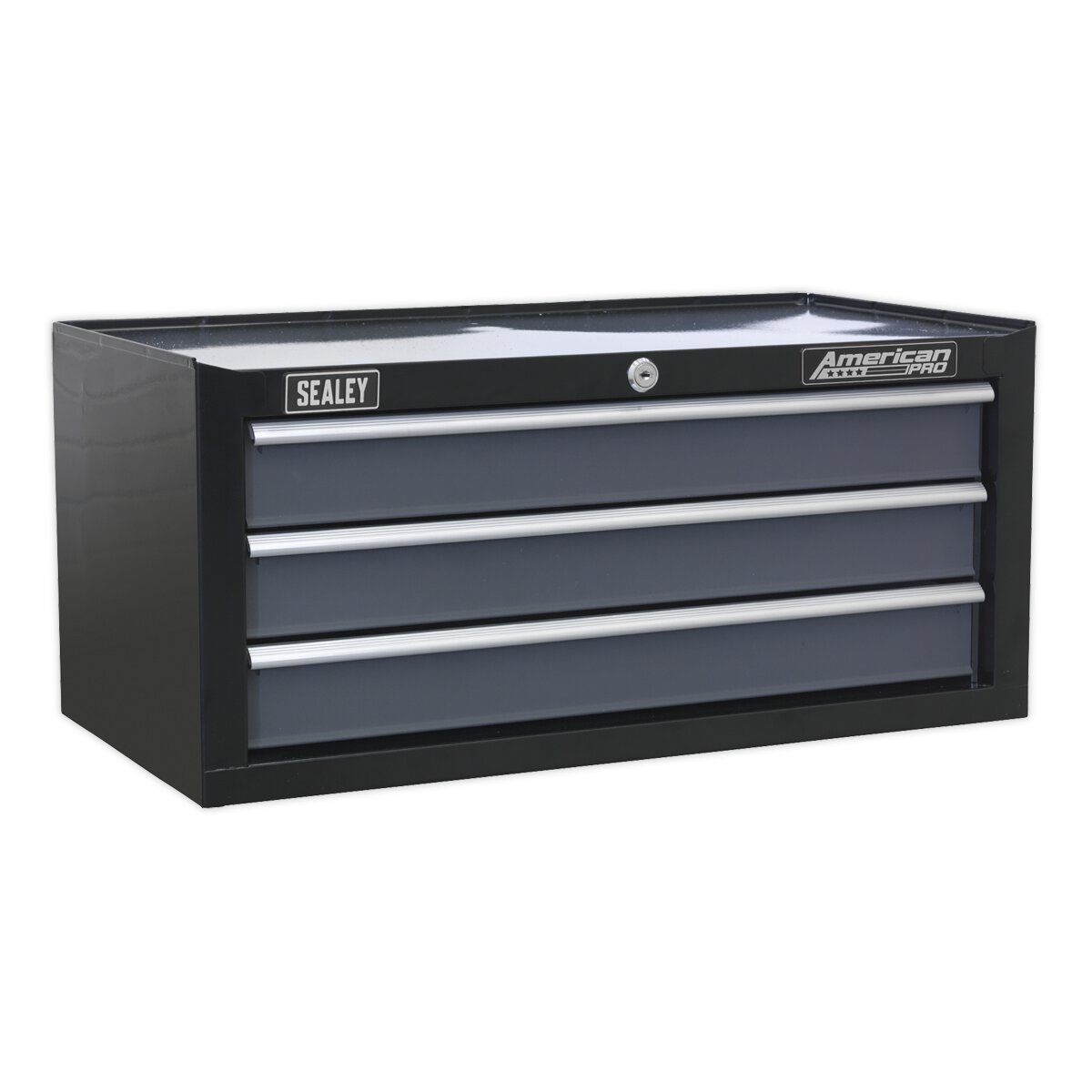 Mid-Box 3 Drawer with Ball Bearing Slides - Black/Grey