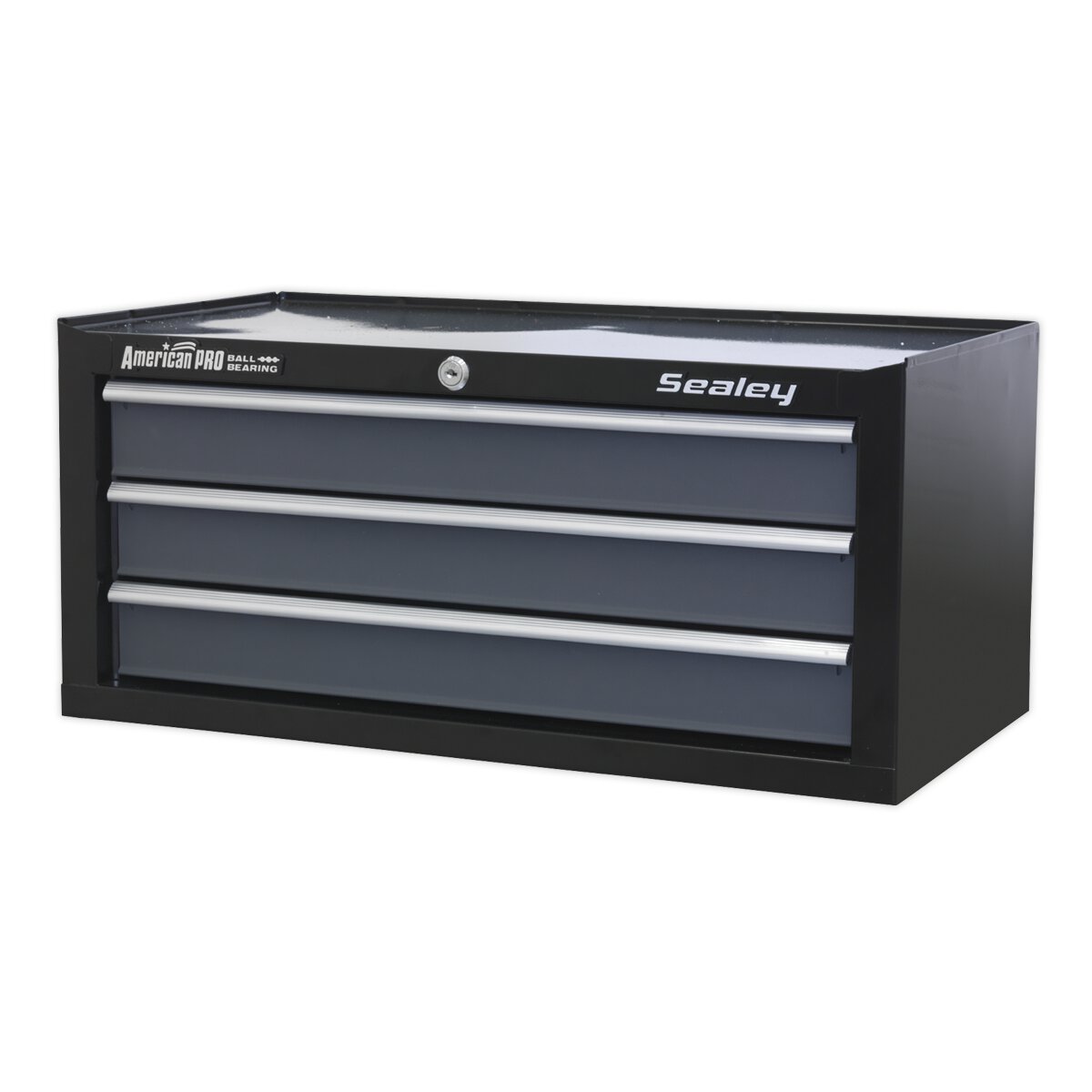 Mid-Box 3 Drawer with Ball Bearing Slides - Black/Grey