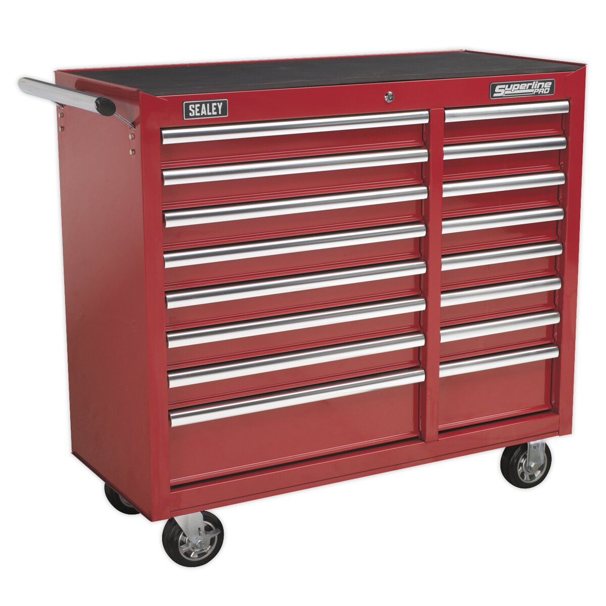 Rollcab 16 Drawer with Ball Bearing Slides Heavy-Duty - Red