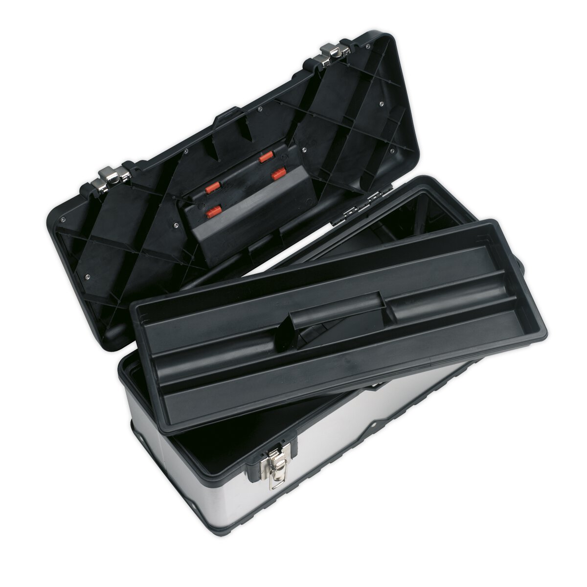 Stainless Steel Toolbox 505mm with Tote Tray
