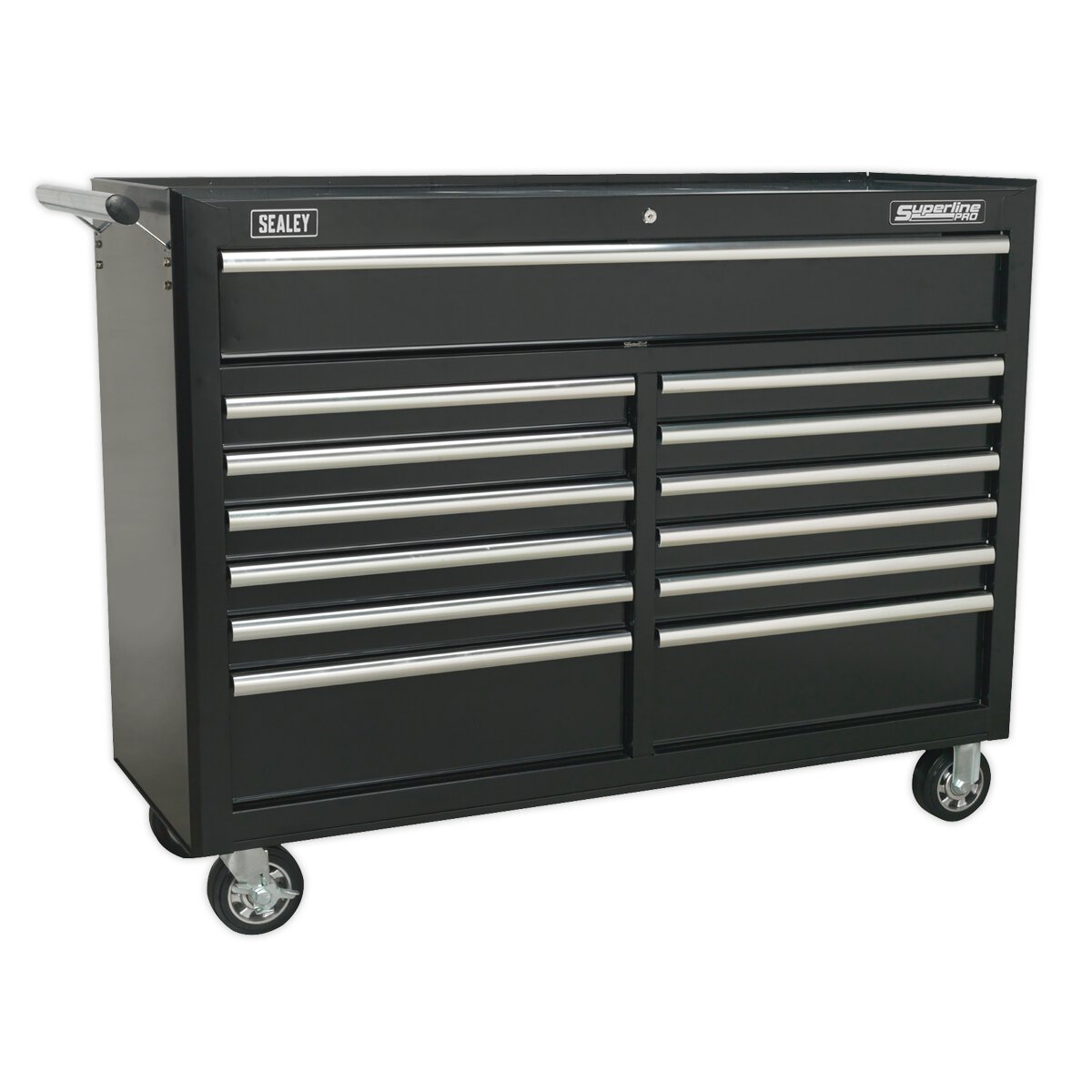 Rollcab 13 Drawer with Ball Bearing Slides - Black