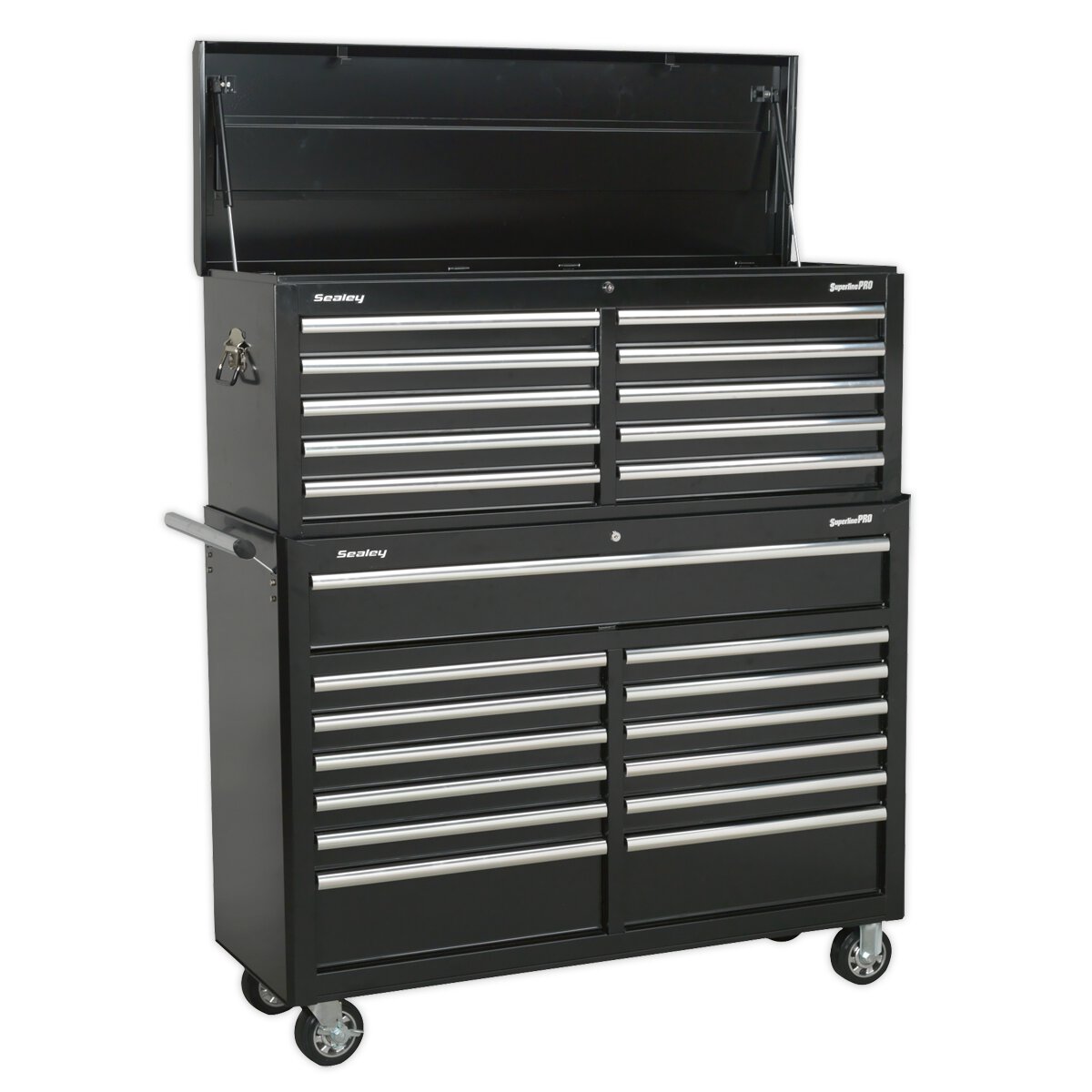 Tool Chest Combination 23 Drawer with Ball Bearing Slides - Black