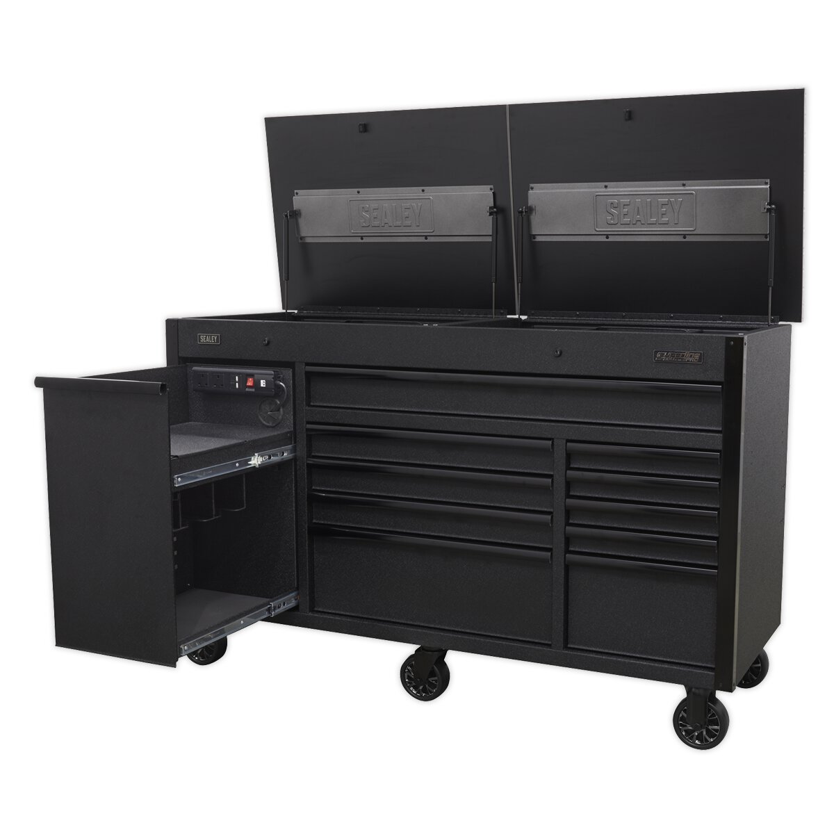 Mobile Tool Cabinet 1600mm with Power Tool Charging Drawer