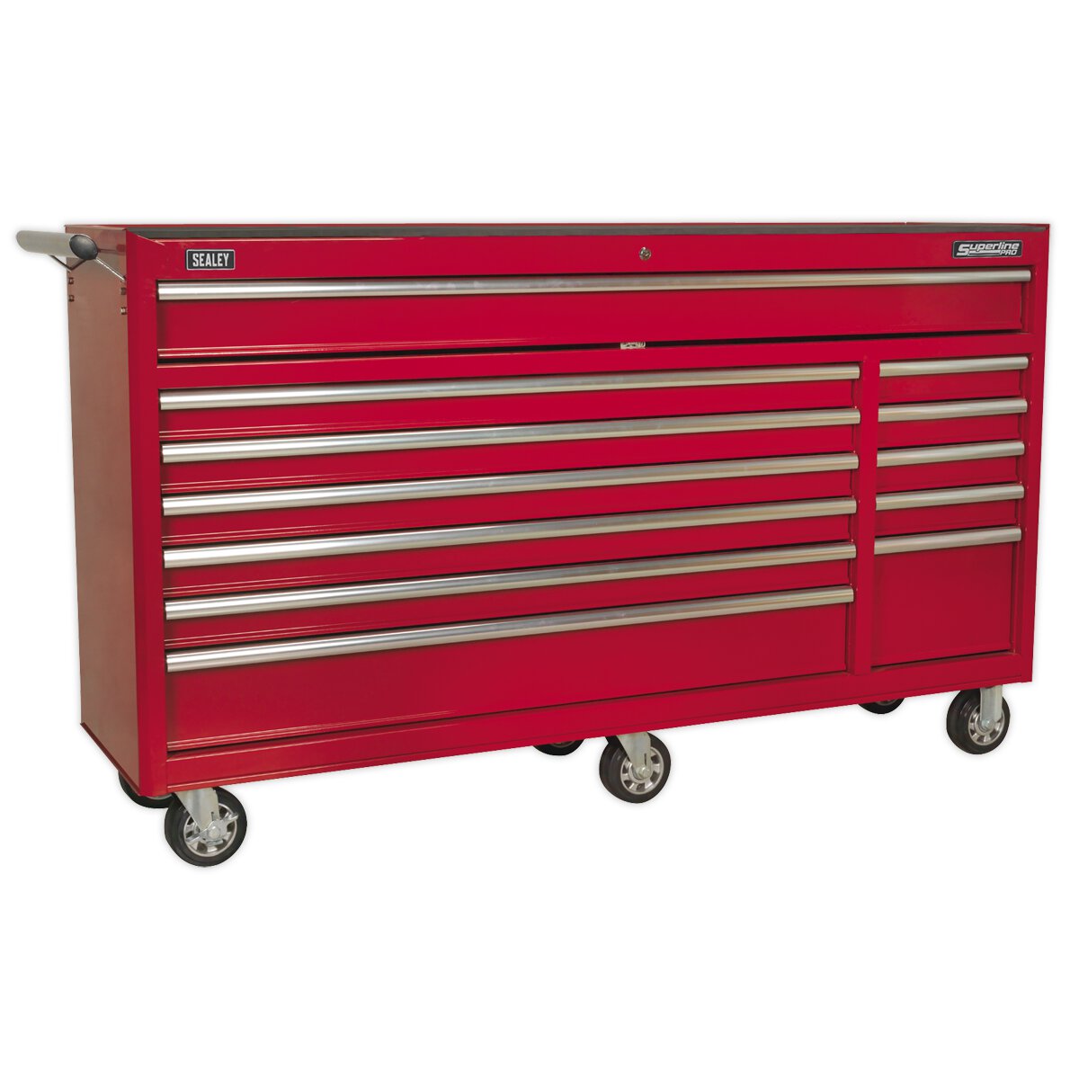 Rollcab 12 Drawer with Ball Bearing Slides Heavy-Duty - Red