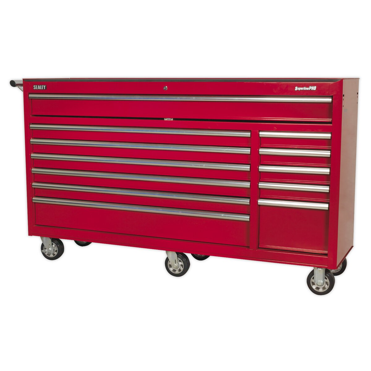 Rollcab 12 Drawer with Ball Bearing Slides Heavy-Duty - Red