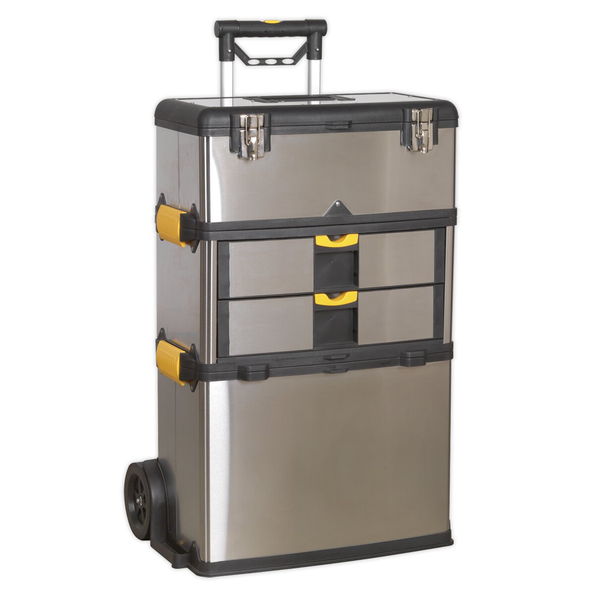 Mobile Stainless Steel/Composite Toolbox - 3 Compartment