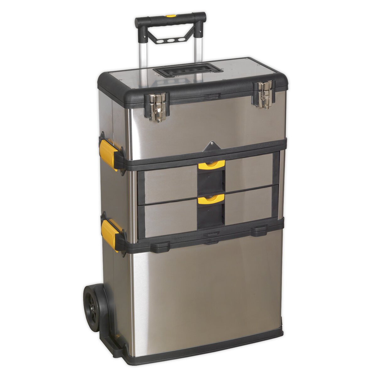 Mobile Stainless Steel/Composite Toolbox - 3 Compartment