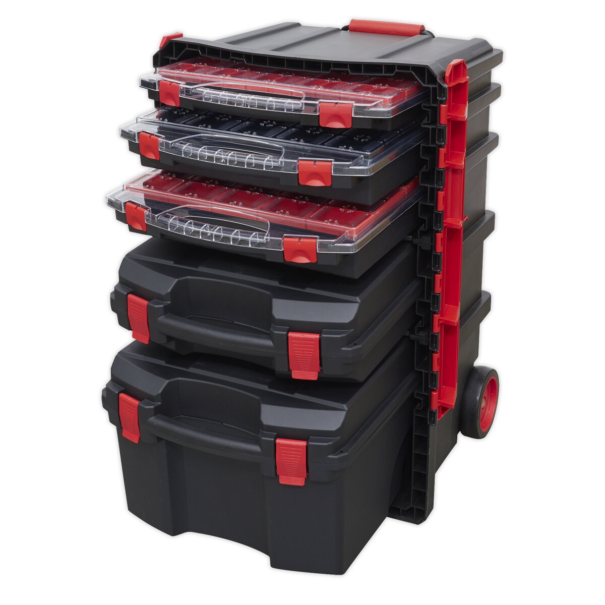 Professional Mobile Toolbox with 5 Removable Storage Cases