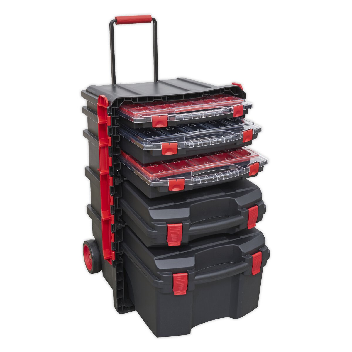Professional Mobile Toolbox with 5 Removable Storage Cases