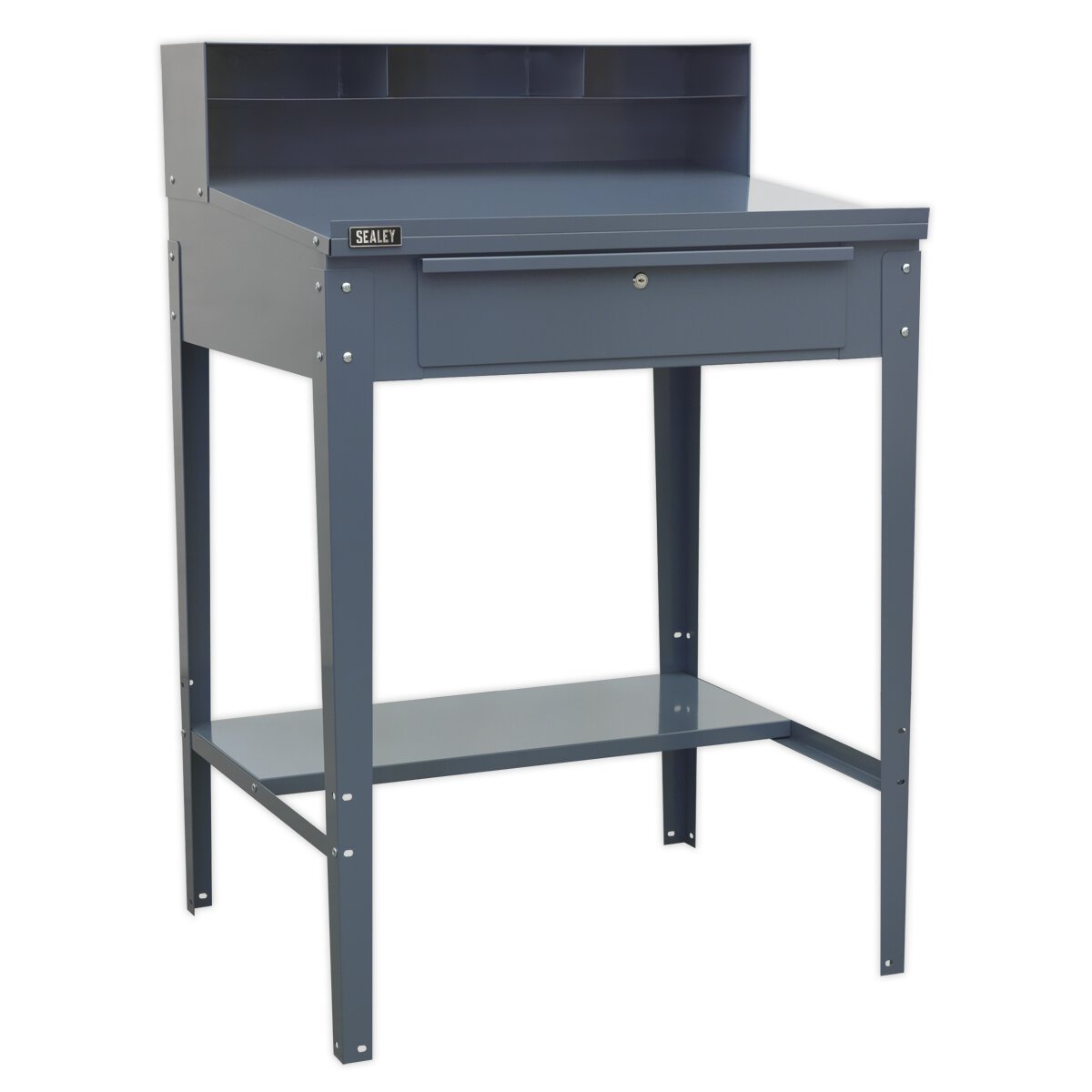 Industrial Workstation 1 Drawer - Grey