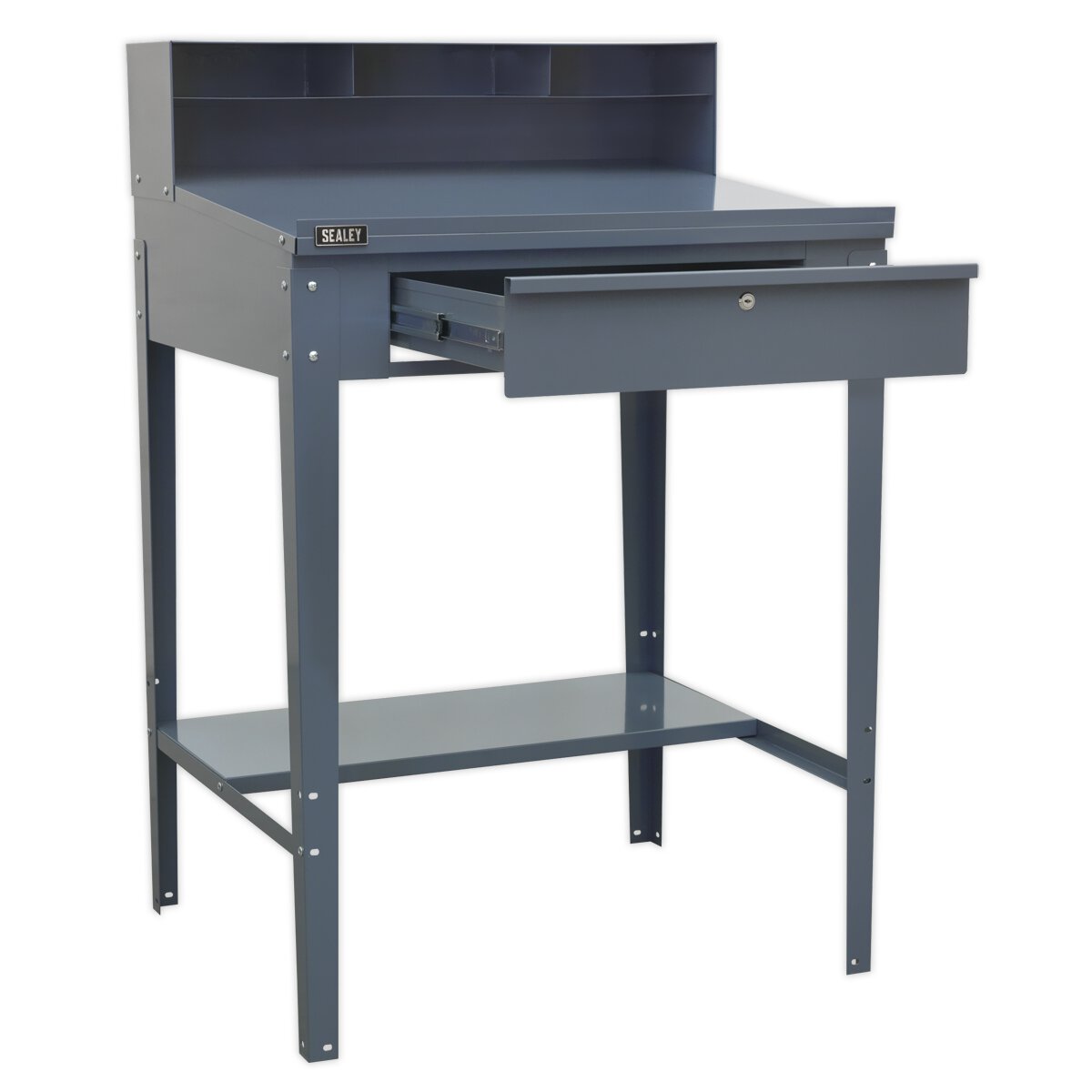 Industrial Workstation 1 Drawer - Grey
