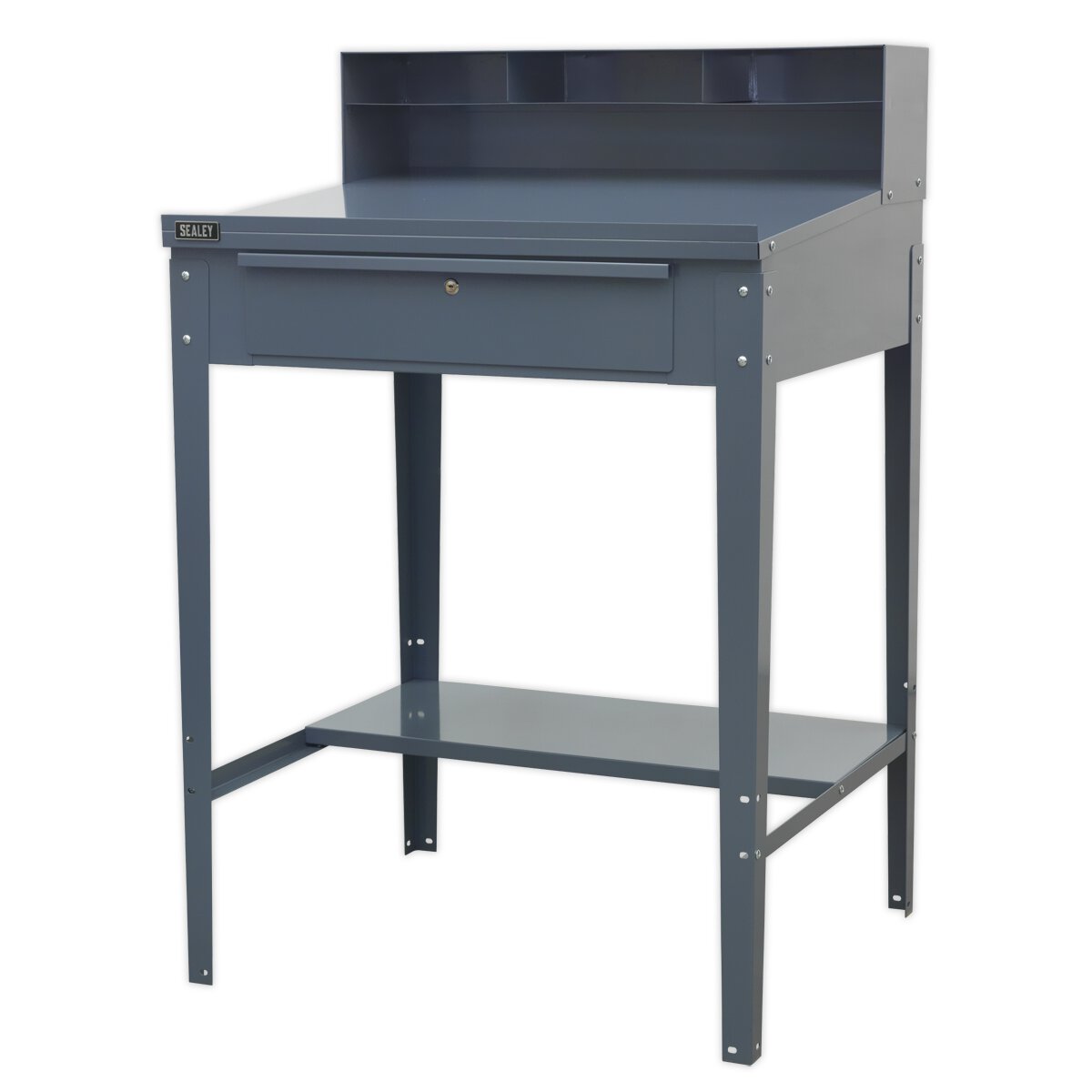 Industrial Workstation 1 Drawer - Grey