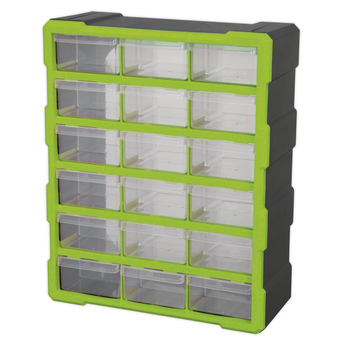 Cabinet Box 18 Drawer - Hi-Vis Green/Black