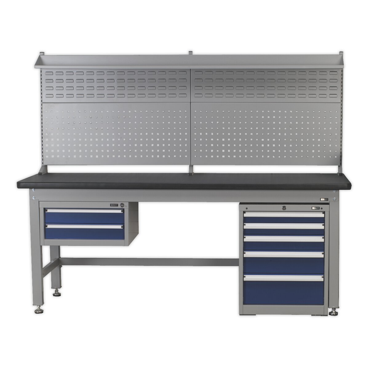 2.1m Complete Industrial Workstation & Cabinet Combo