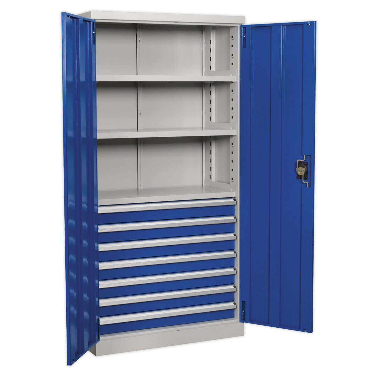 Industrial Cabinet 7 Drawer 3 Shelf 1800mm
