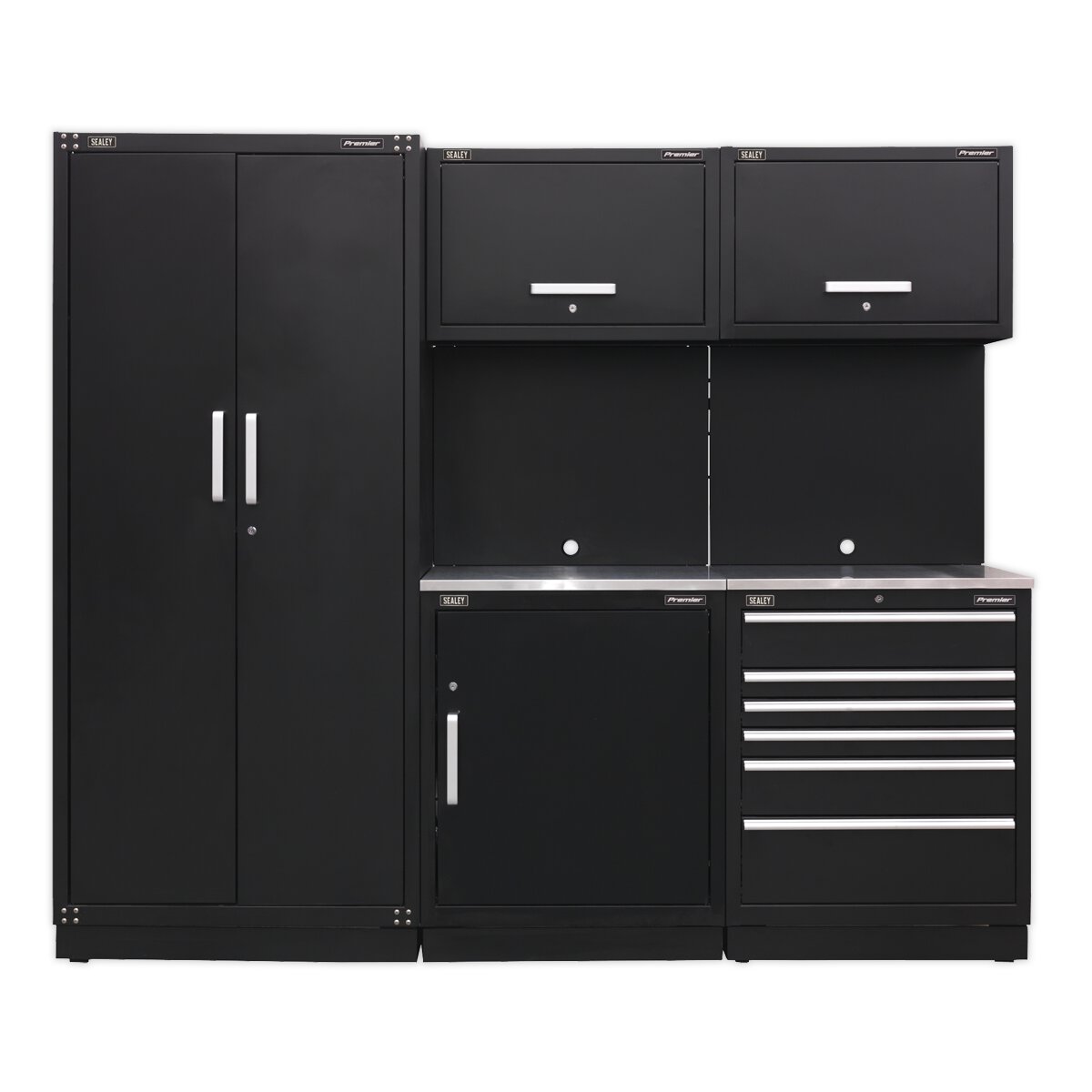 Modular Storage System Combo - Stainless Steel Worktop