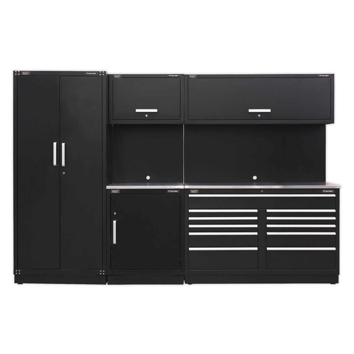 Modular Storage System Combo - Stainless Steel Worktop