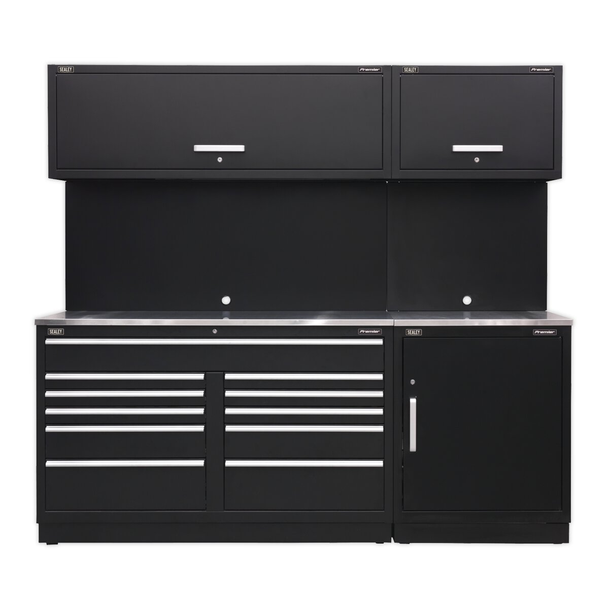 Modular Storage System Combo - Stainless Steel Worktop