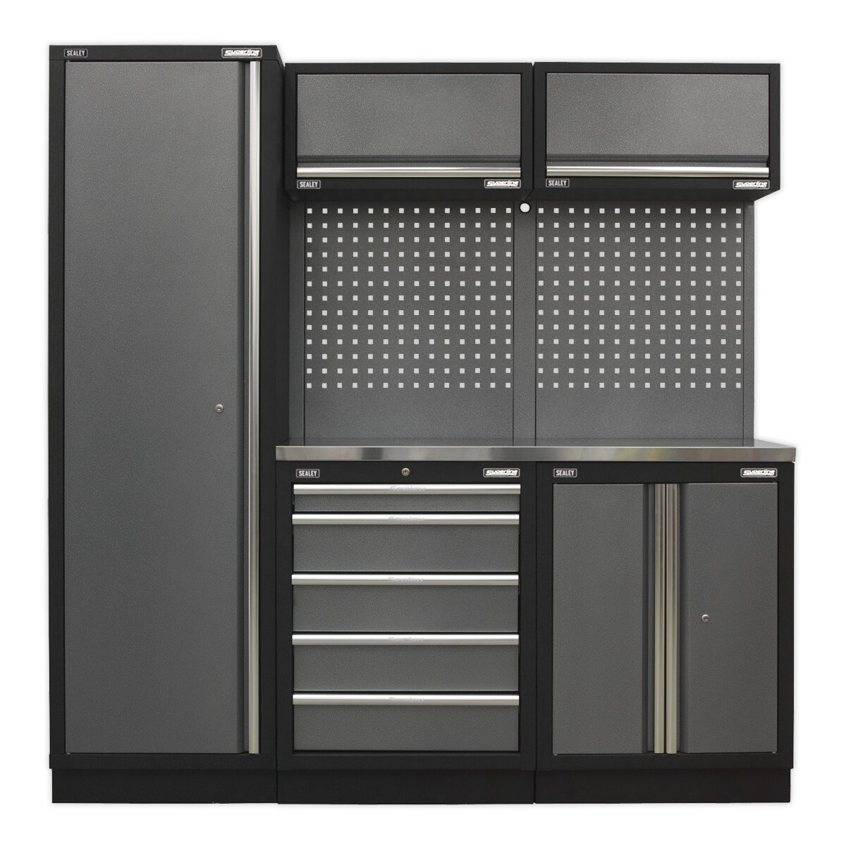 Modular Storage System Combo - Stainless Steel Worktop