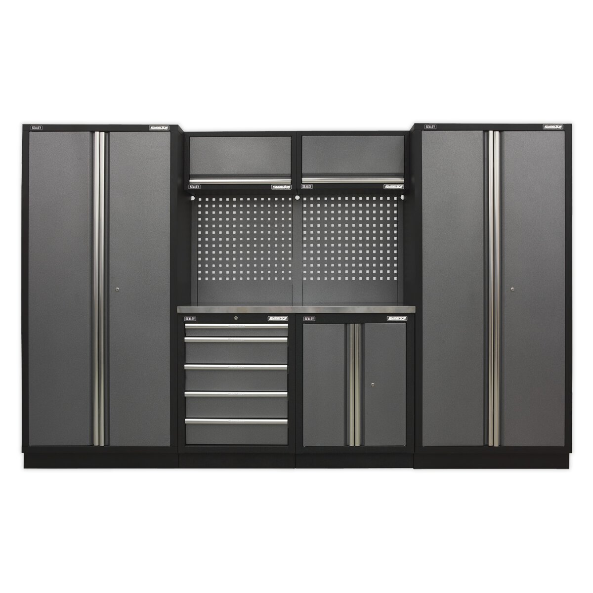 Modular Storage System Combo - Stainless Steel Worktop