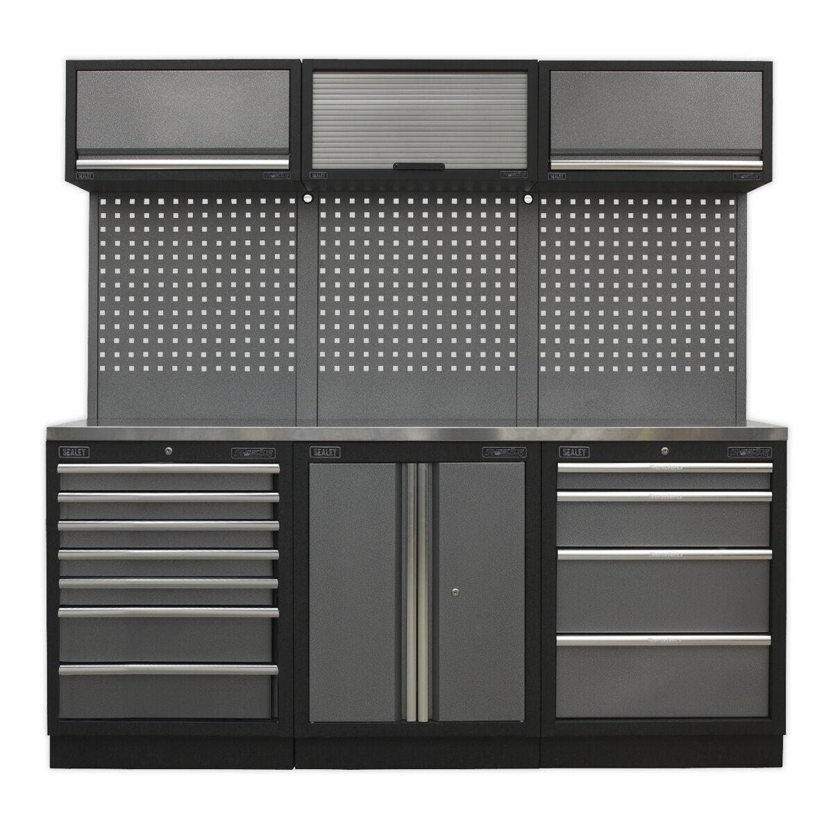 Modular Storage System Combo - Stainless Steel Worktop