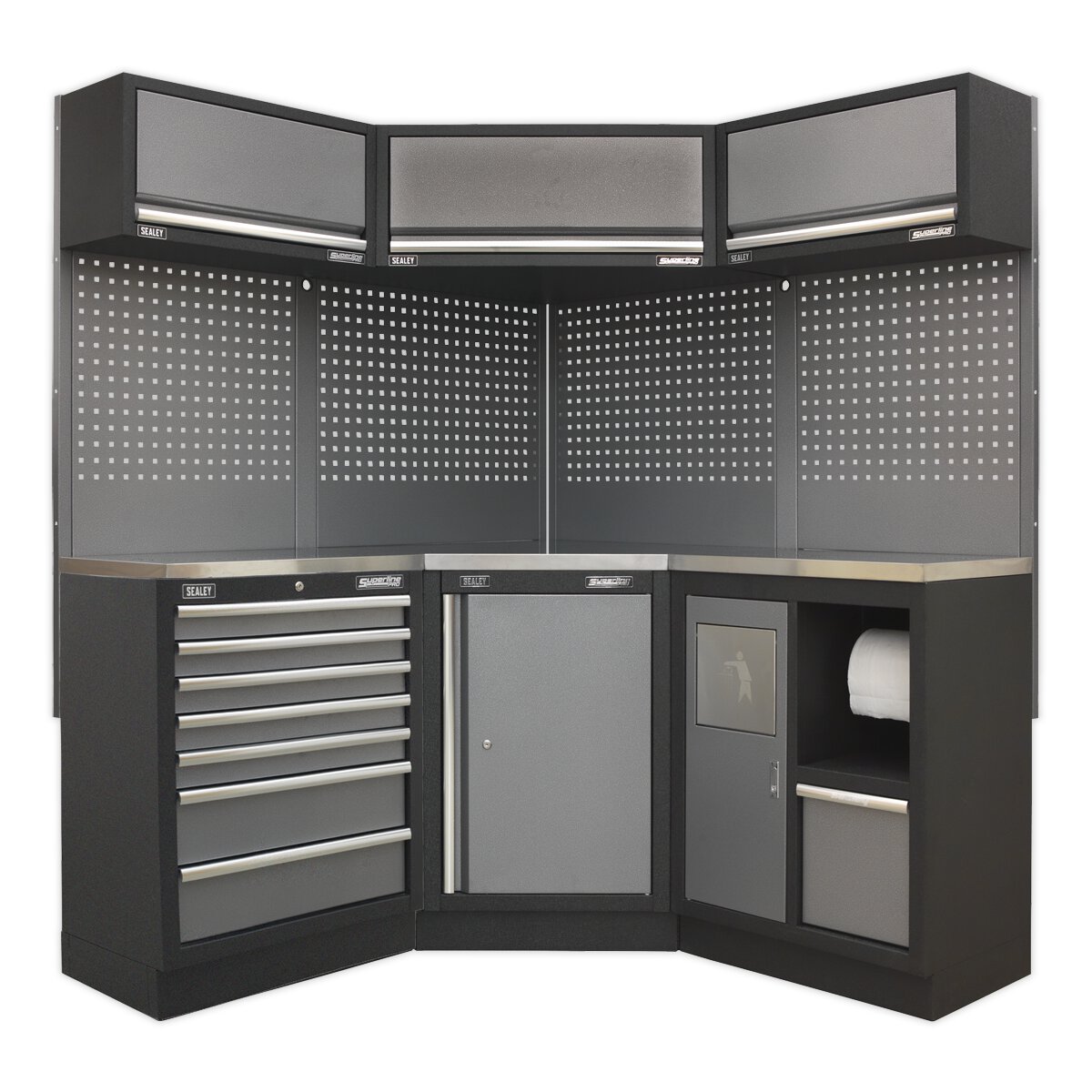 Modular Storage System Combo - Stainless Steel Worktop