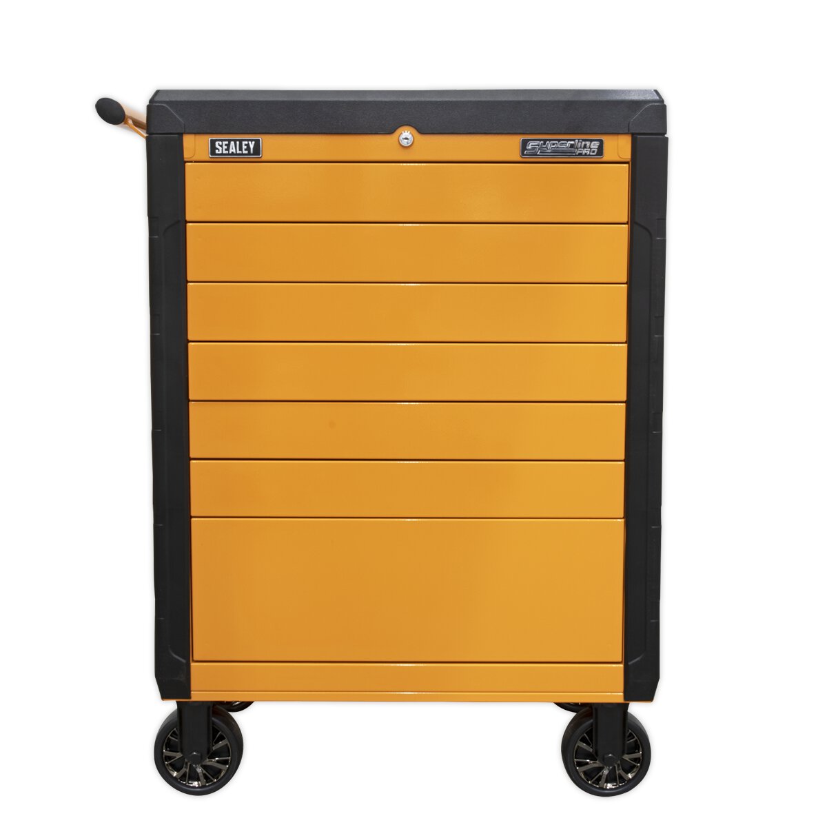 Rollcab 7 Drawer Push-To-Open Hi-Vis Orange