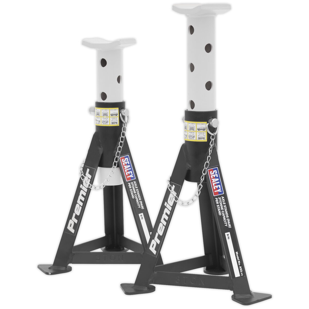 Axle Stands (Pair) 3tonne Capacity per Stand