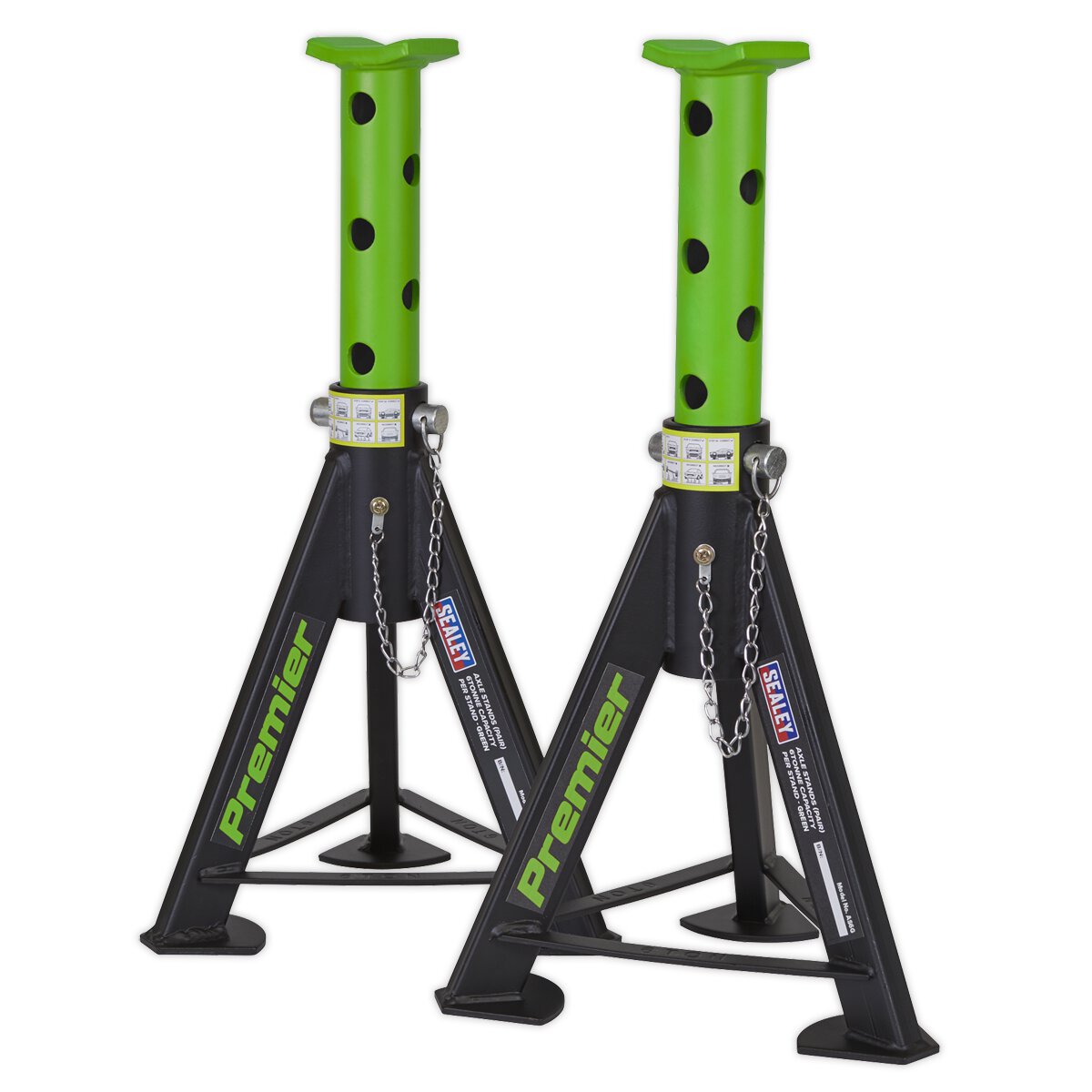 Axle Stands (Pair) 6tonne Capacity per Stand - Green