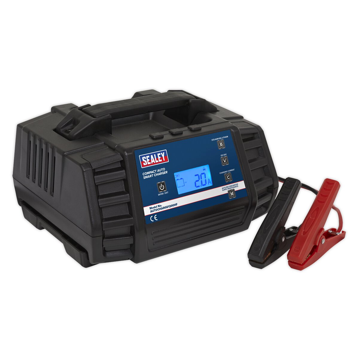 Compact Auto Smart Charger 12A 9-Cycle 12/24V - Lithium