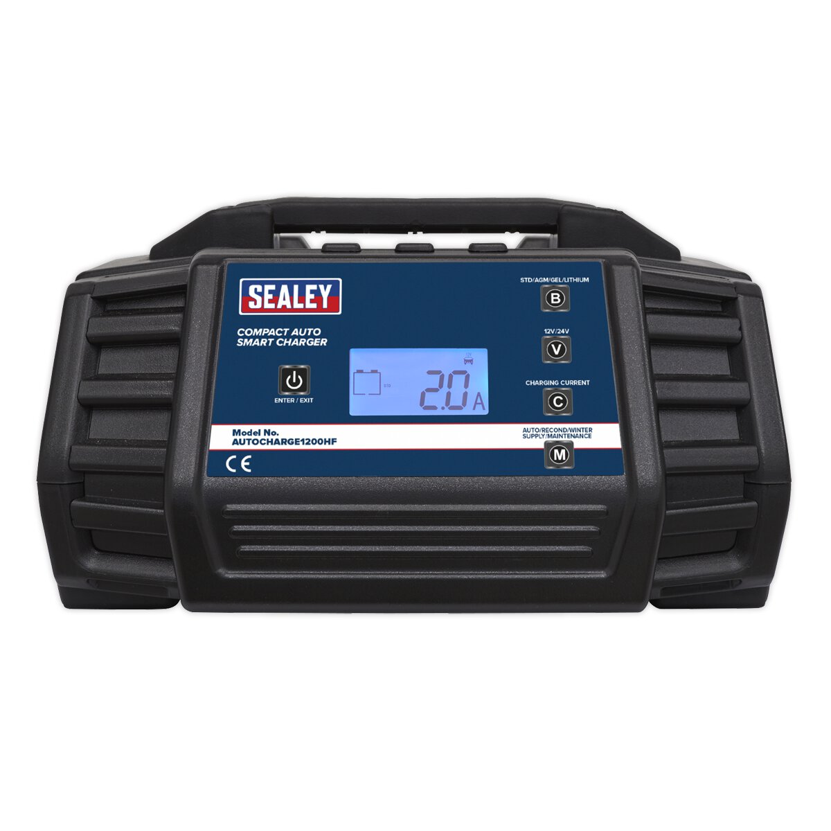 Compact Auto Smart Charger 12A 9-Cycle 12/24V - Lithium