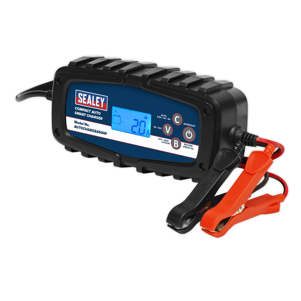Compact Auto Smart Charger 4A 9-Cycle 6/12V - Lithium