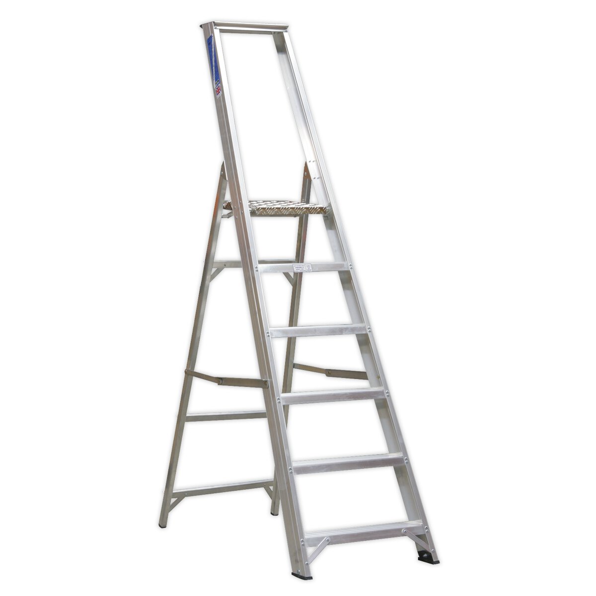Aluminium Step Ladder 6-Tread Industrial BS 2037/1