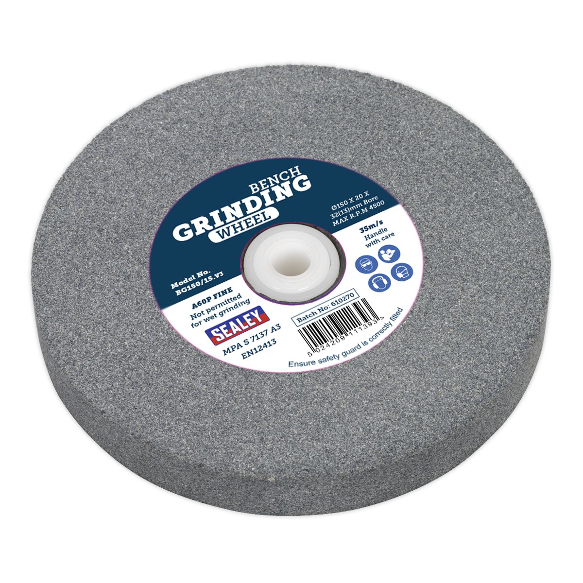Grinding Stone Ø150 x 20mm 32(13)mm Bore A60P Fine