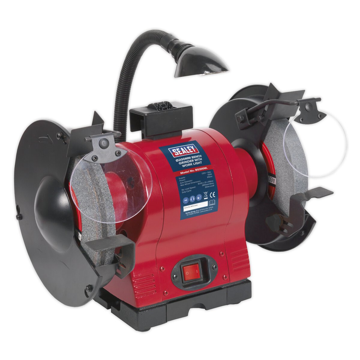 Bench Grinder Ø200mm with Work Light 550W/230V