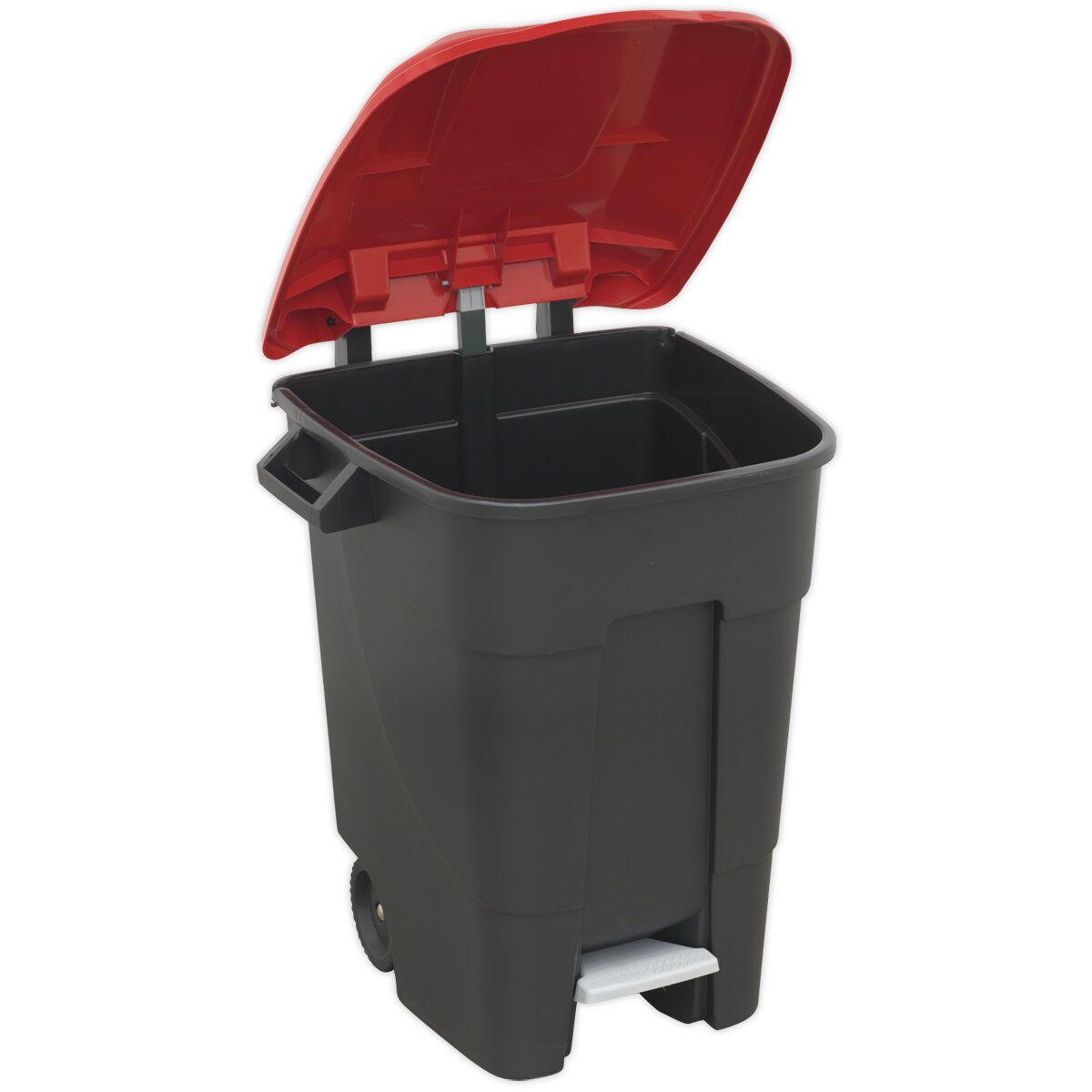 Refuse/Wheelie Bin with Foot Pedal 100L - Red