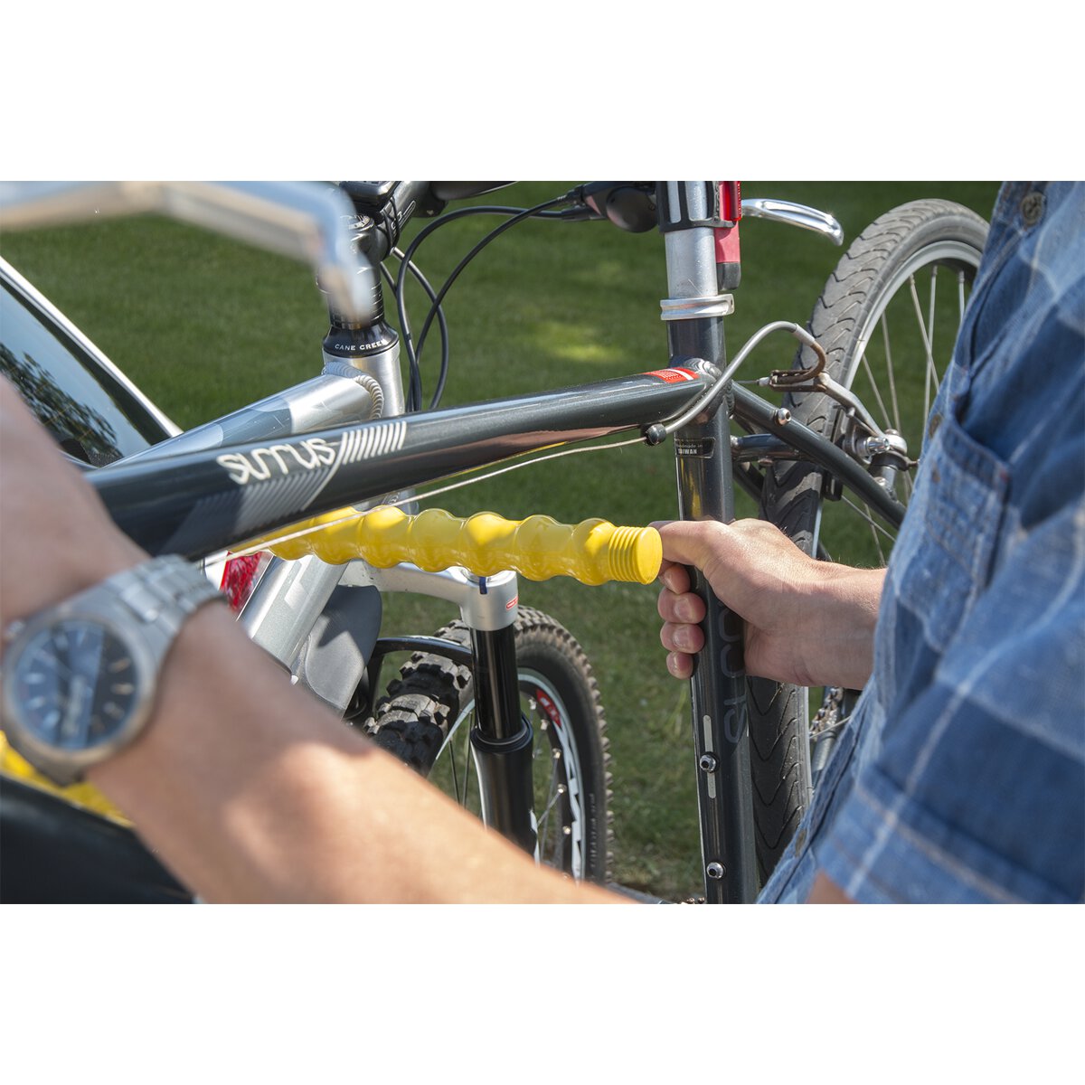 Rear Bicycle Carrier 5 Strap Fixing Maximum 3 Bicycles