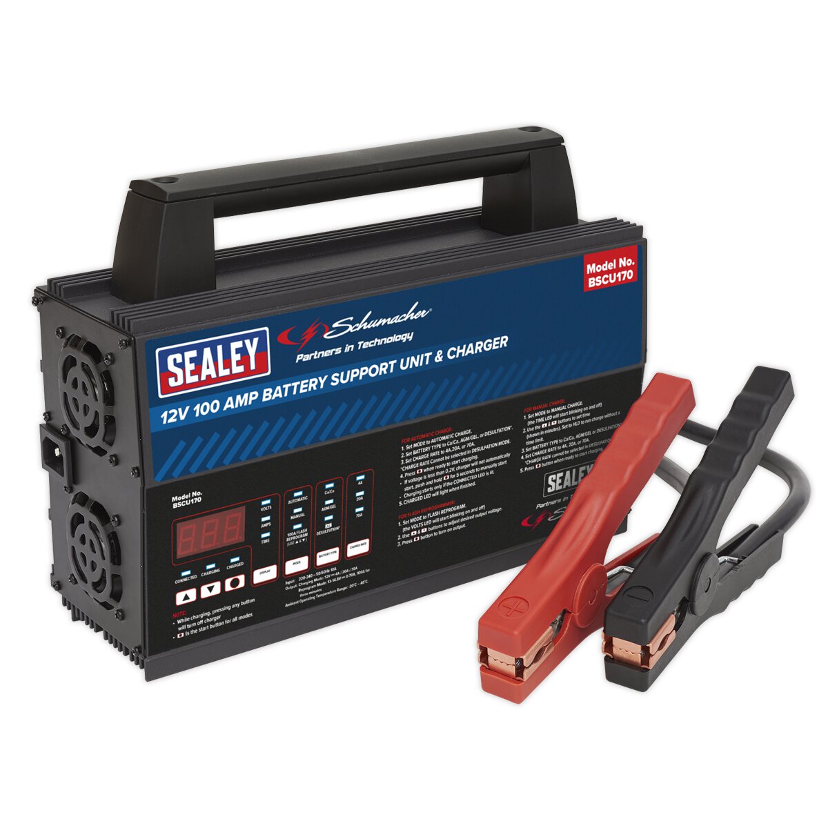 Schumacher® Battery Support Unit & Charger - 12V 100A